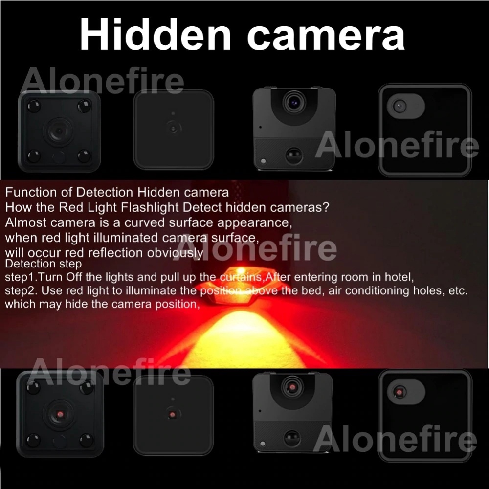Đèn Pin AloneFire SK68 Ánh Sáng Đỏ Dùng Cho Câu Cá / Khách Sạn