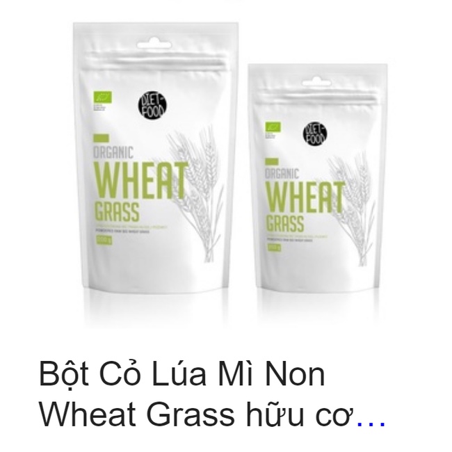 Bột Cỏ Lúa Mì Non Wheat Grass hữu cơ 200g Diet Food