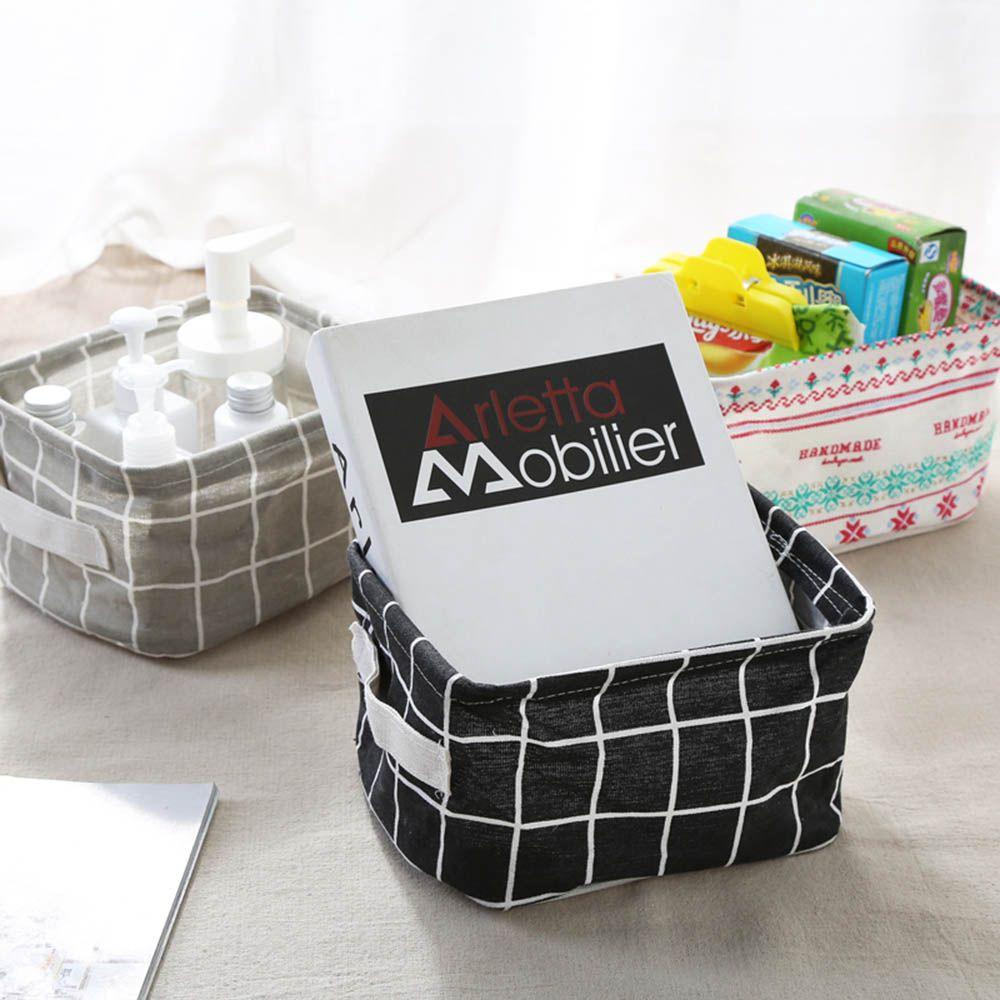 Giỏ Vải Cotton Chống Nước Hình Chữ Nhật Dùng Đựng Đồ Dùng Mới