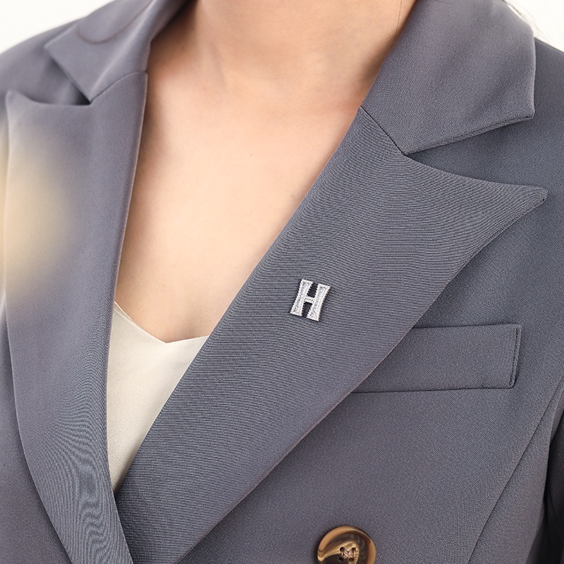 [Jiudolan] Đầm Suit In Chữ H Thời Trang Hàn Quốc Cao Cấp Corsage Corsage Ghim Ghim Cài