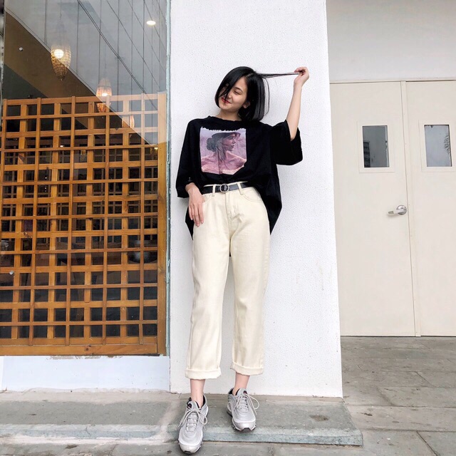 Quần baggy bò/ Quần Jeans Ulzzang Quảng Châu | BigBuy360 - bigbuy360.vn