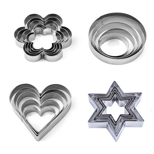 Bộ khuôn cắt bánh tạo hình inox