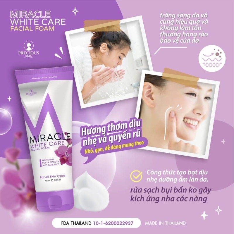 🎀 Miracle White Care Facial Foam