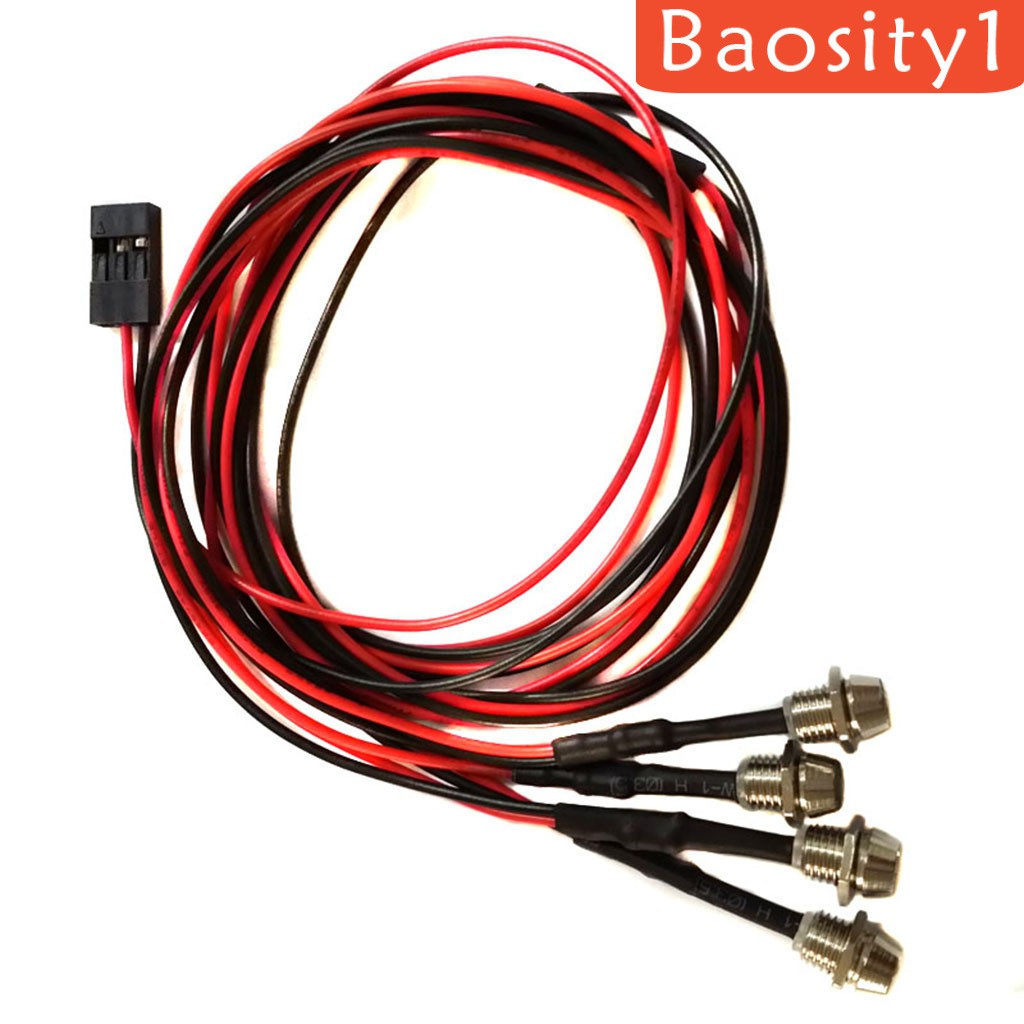 4 Đèn Pha LED 3mm Cho Xe Tải Điều Khiển Từ Xa 1 / 5 1 / 8 1 / 10 1 / 12 1 / 16