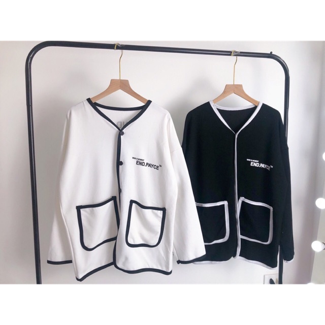 Áo khoác nỉ viền end bomber form rộng ulzzang