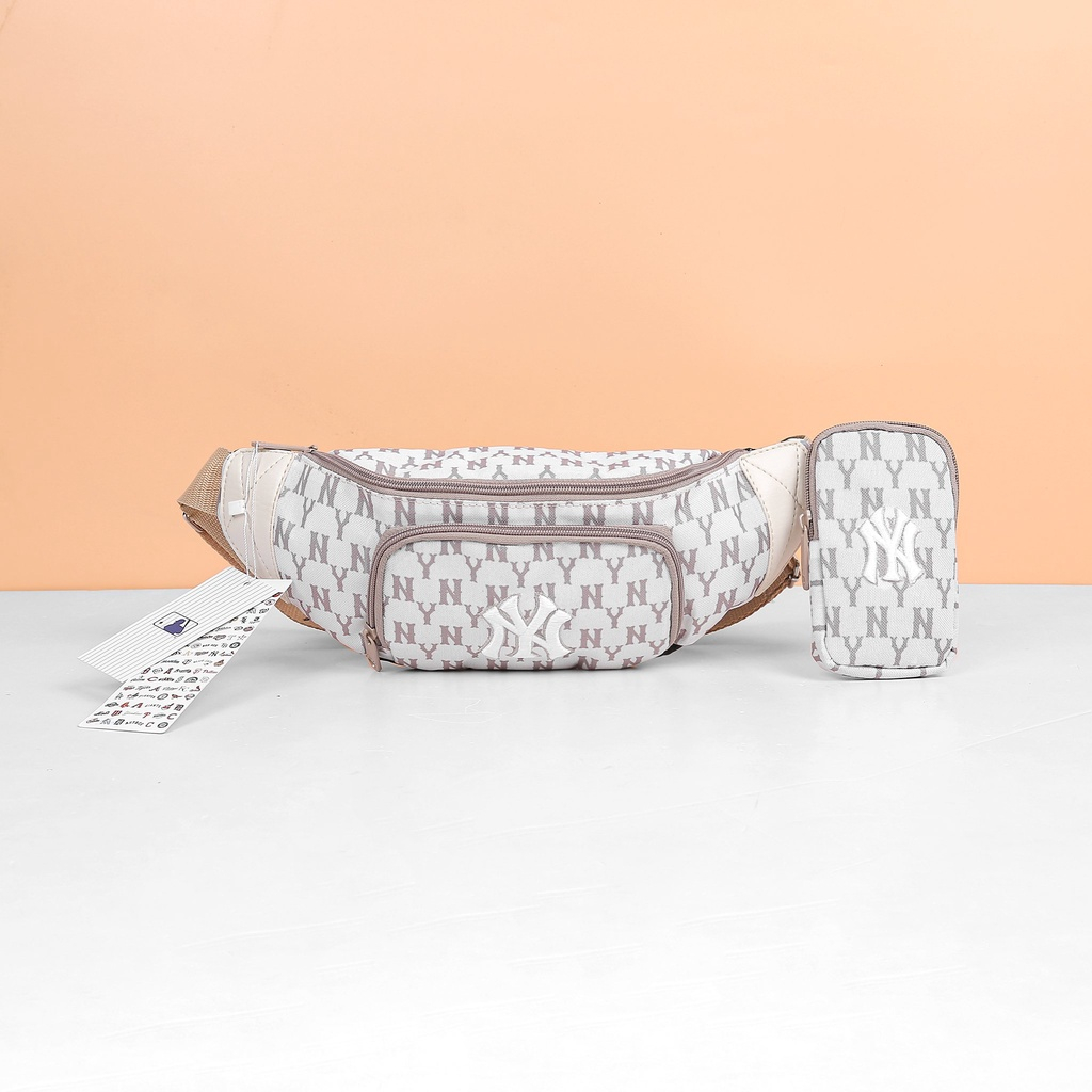 Túi bao tử túi đeo chéo WAIST BAG NY MLB monogram Kèm Ví Nhỏ Tui Bao Tử 2 ngăn tiện lợi chống thấm tốt Bảo Hành Trọn Đời