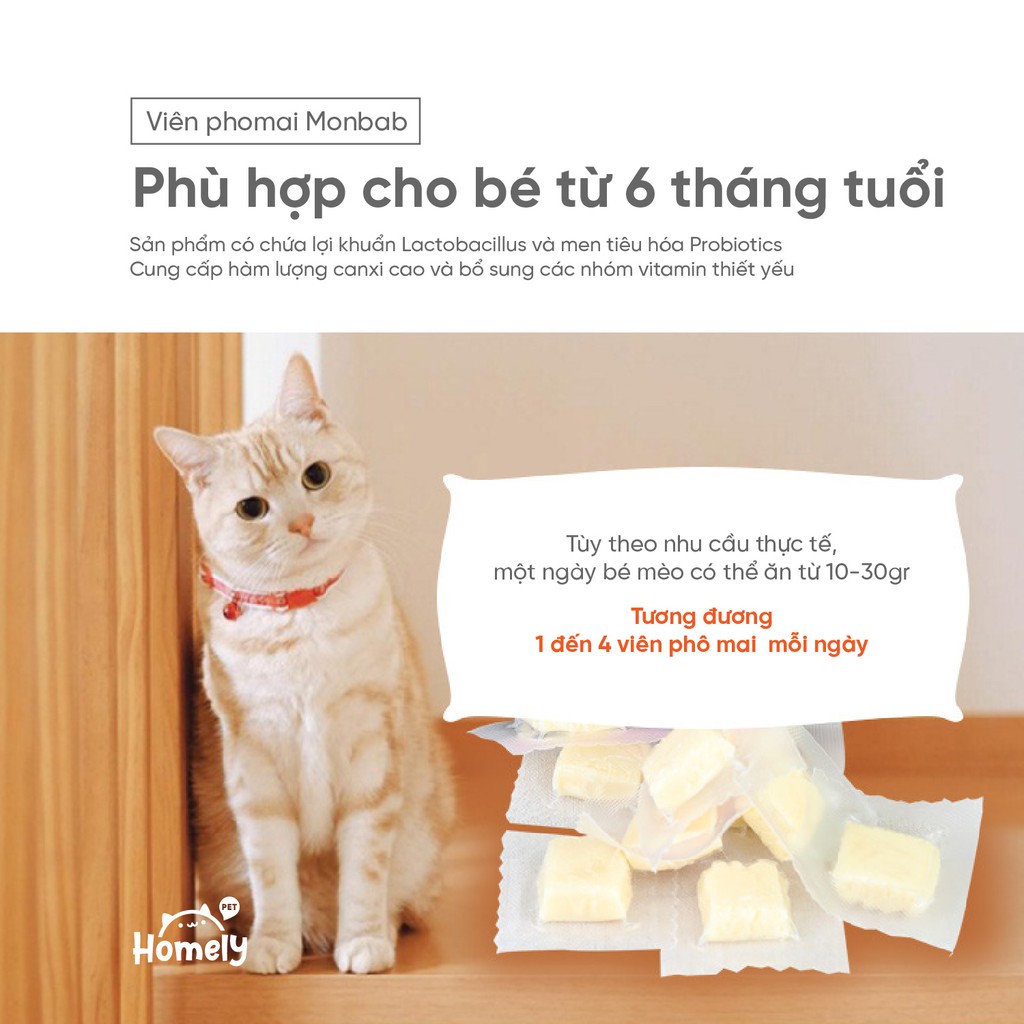 Viên Phô Mai Sữa Monbad,  Snack Thưởng, Thức Ăn, Bánh Thưởng Chó Mèo Hamster - Homely Pet