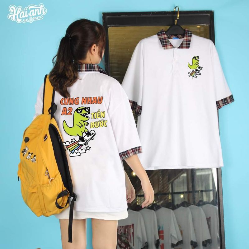{ RẺ VÔ ĐICH} ÁO LỚP CỔ TRỤ TAY LỠ PHẢN QUANG