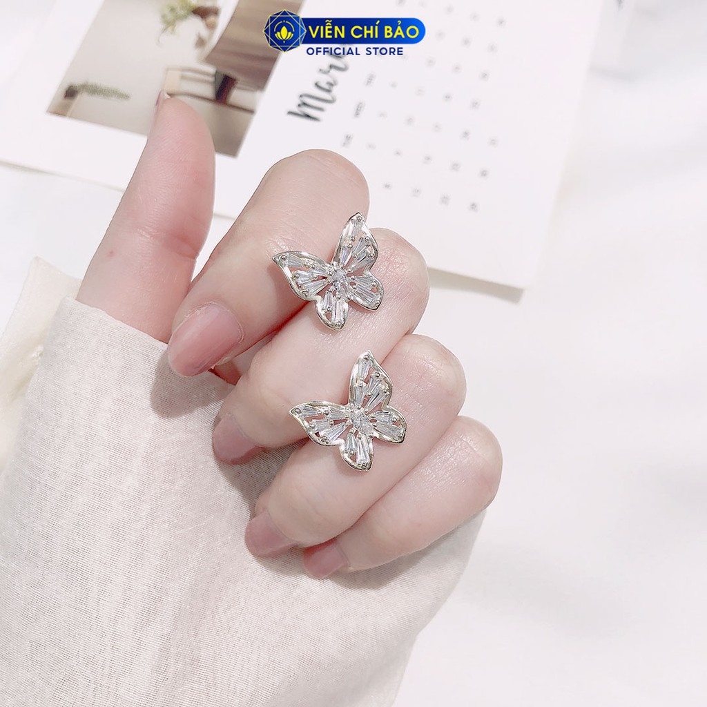 Khuyên tai bạc nữ nhiều mẫu đính đá chất liệu bạc 925 thời trang phụ kiện trang sức nữ thương hiệu Viễn Chí Bảo