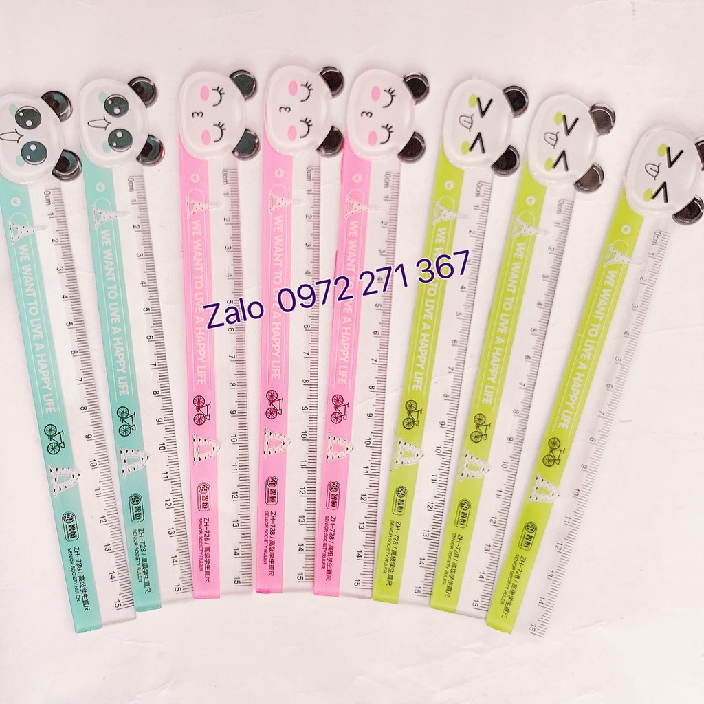 01 cái thước kẻ hình mặt thú siêu xinh