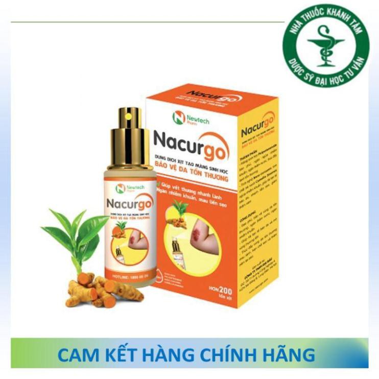 ! ! NACURGO dạng xịt - Làm lành vết thương - Nana curcumin/nacugo