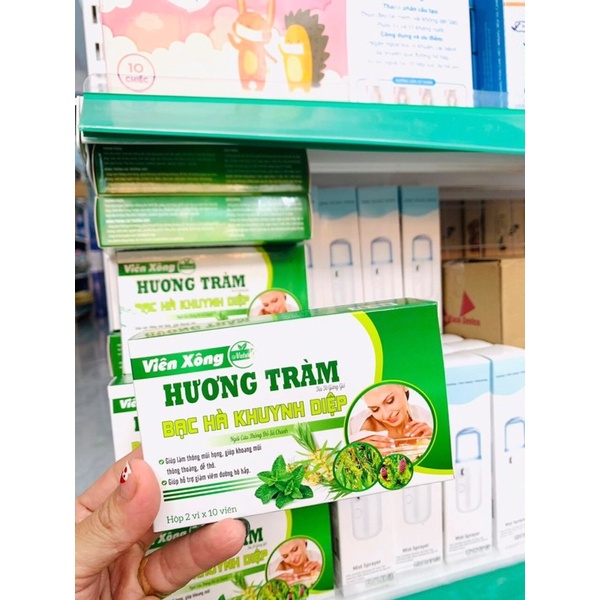 Hộp 20 viên xông hương tràm, bạc hà, khuynh diệp