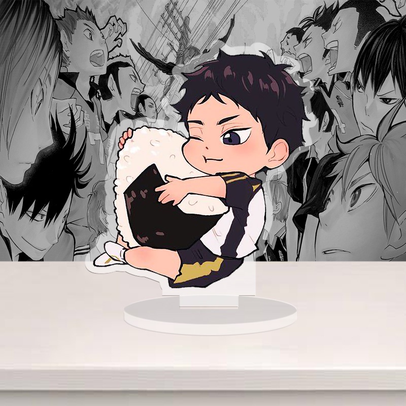 Standee Haikyuu, mô hình anime Thiếu niên bóng chuyền chibi siêu dễ thương