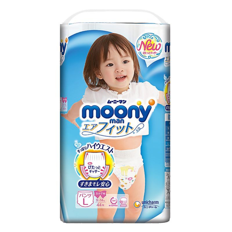 Tã quần Moony cho L44 bé 9-14kg