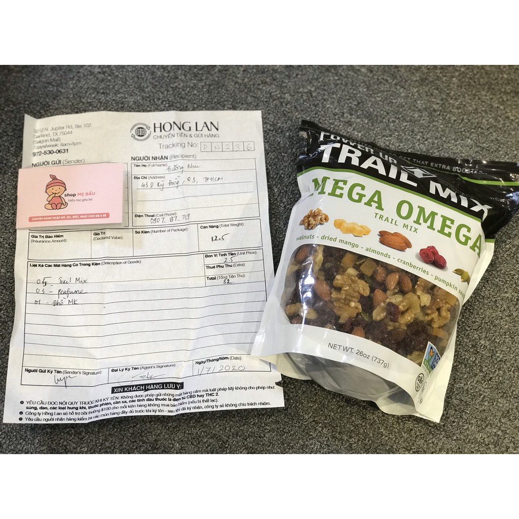 Date 11/2022. Hỗn hợp hạt sấy khô dinh dưỡng Trail Mix