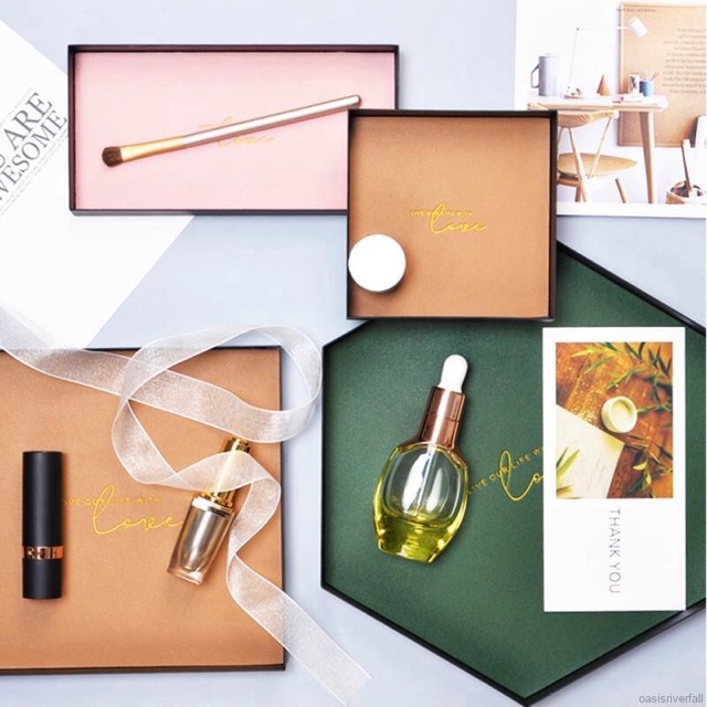 Khay kim loại gold / lót da nhiều kích thước