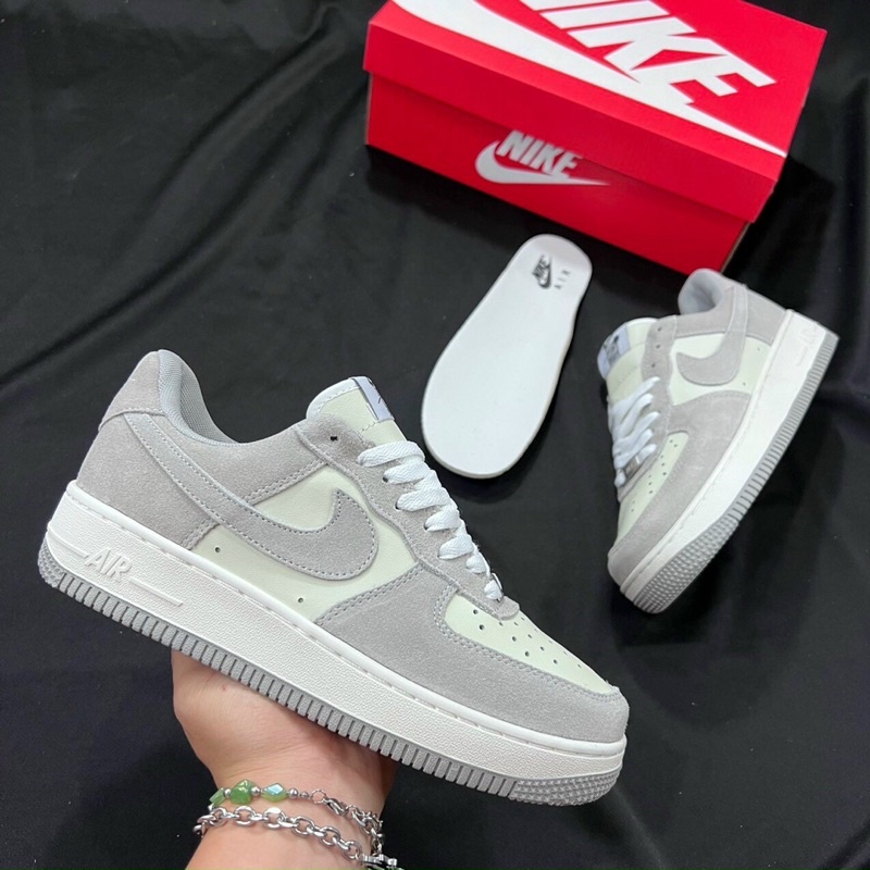 GIÀY AF1 LOW WHITE GREY DA LỘN LAI AU