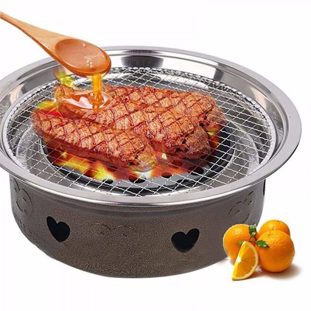 AUGUSTINA Vỉ Nướng Tròn Bằng Thép Không Gỉ Tiện Dụng Cho Hoạt Động Ngoài Trời