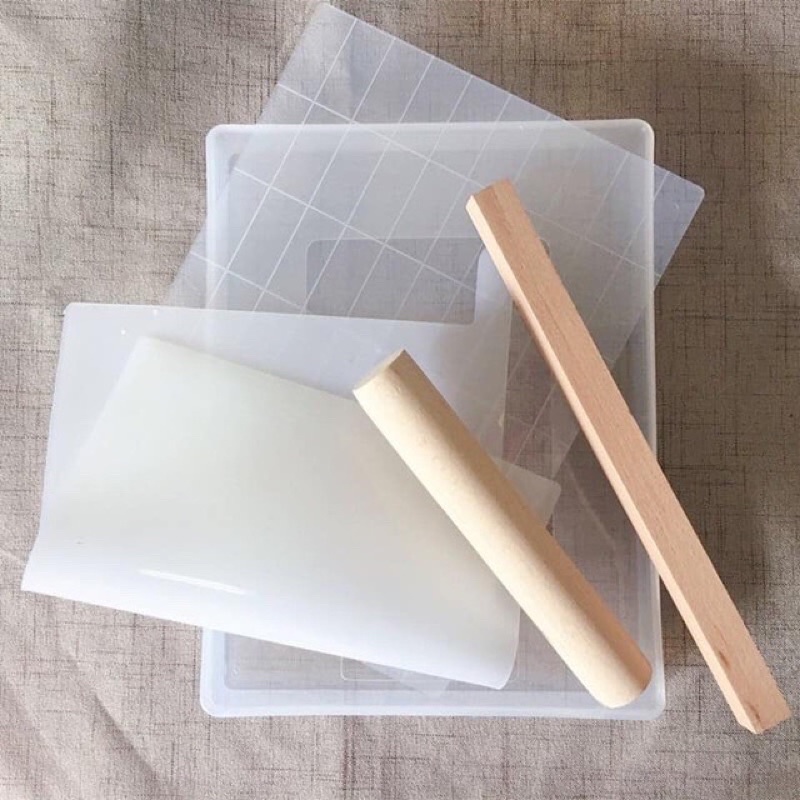 Khuôn làm kẹo 60 viên 5 chi tiết dùng ép tạo hình kẹo nougat