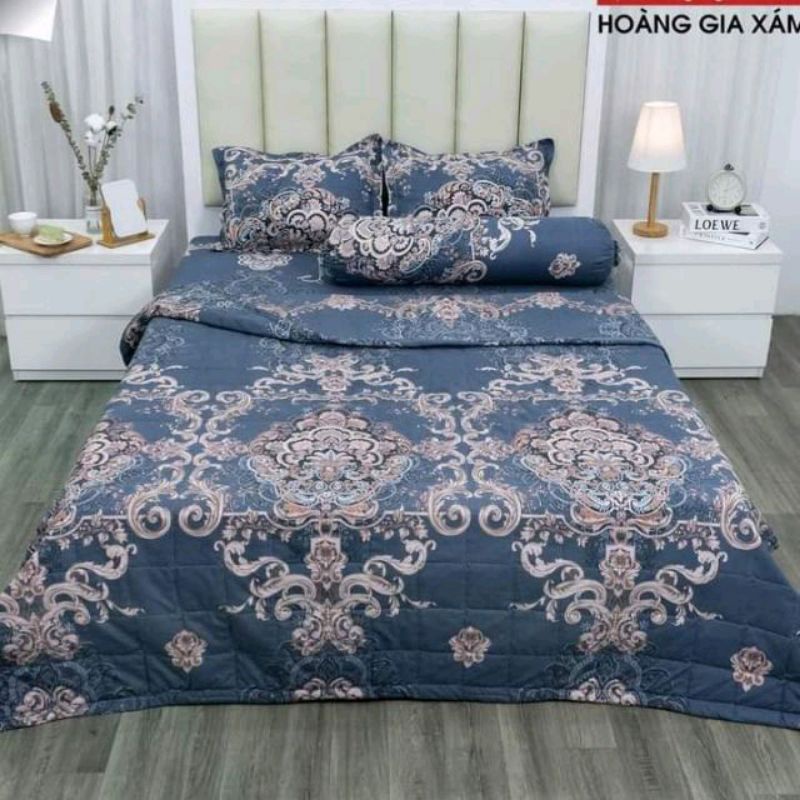 Bộ chăn hè ga gối 5 món poly cotton.