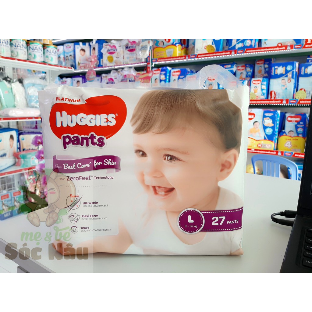 Tã quần Huggies Platinum M33/L27/XL24/XXL26