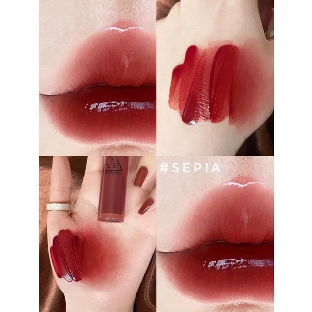 Son kem 3CE BLUR WATER TINT màu SEPIA - Lamii beauty