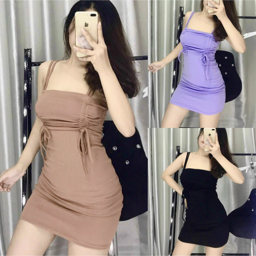 Đầm body sexy đẹp Siêu Xinh sọc xoắn cổ | BigBuy360 - bigbuy360.vn