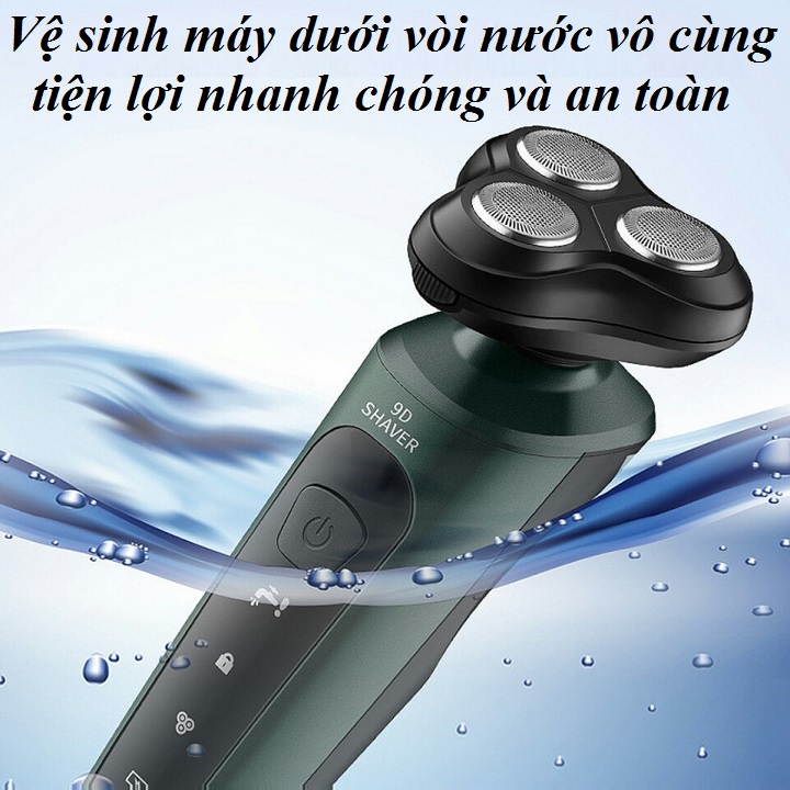 Máy cạo râu 3 trong 1 sạc điện đa năng 3 lưỡi kép dao cạo râu, cắt tóc, tỉa lông mũi có bảo hành kho hàng giá rẻ VN