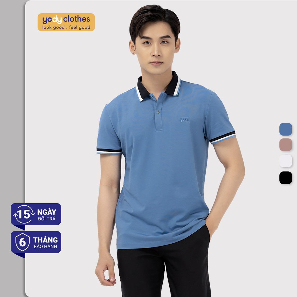 [Mã WABRYD221 giảm 10% đơn 250K] Áo thun polo nam YODY vải mắt chim cổ bẻ tay ngắn cotton mềm mại co giãn tốt APM3639