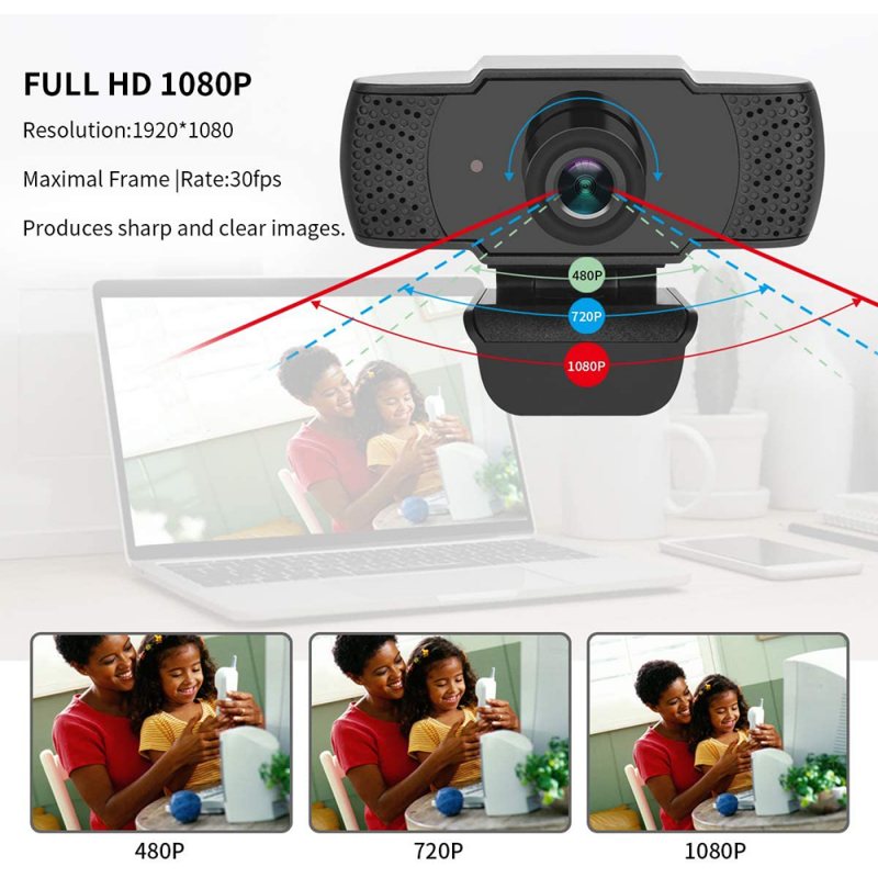Webcam Hd 1080p Usb 2mp Kèm Mic Cho Máy Tính | BigBuy360 - bigbuy360.vn