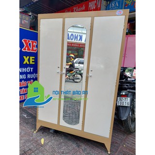 Tủ sắt quần áo kích thước 1m2 x1m8 màu kem Nội Thất Bảo An