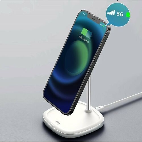 Bộ sạc không dây Baseus Swan, Giá đỡ để bàn tích hợp sạc cho iPhone 12, 15W