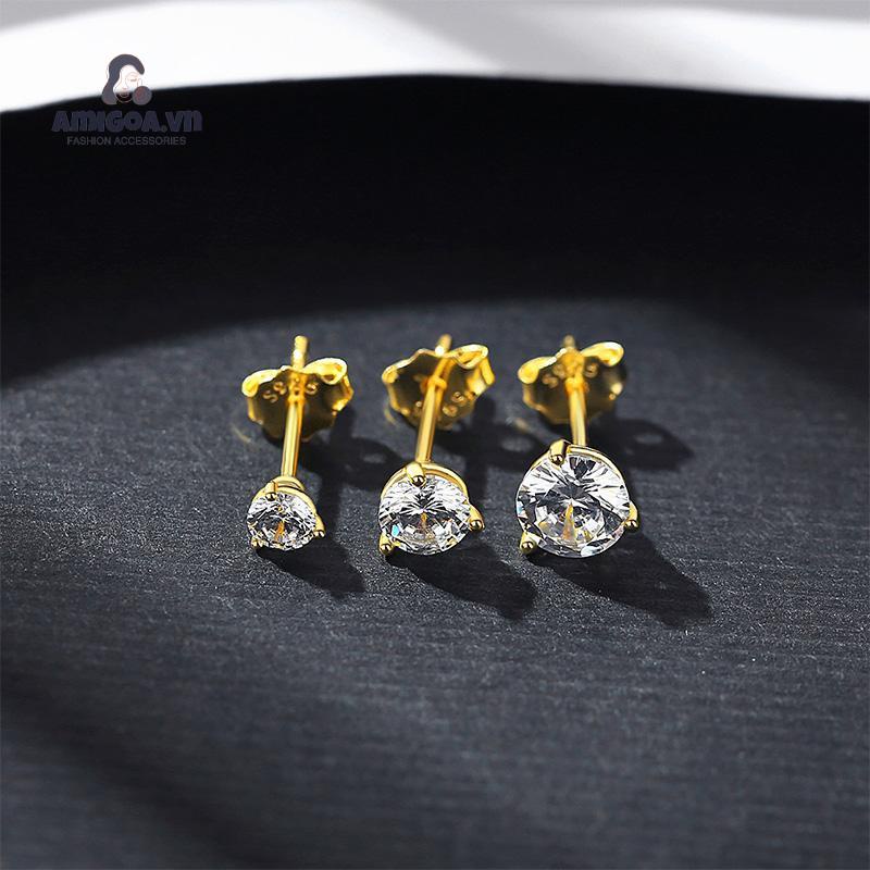 ✨✨Bông Tai Hình Tròn Xoắn Ốc 1.25CT Màu Trắng Đính Đá Sapphire Cổ Điển Cho Nữ