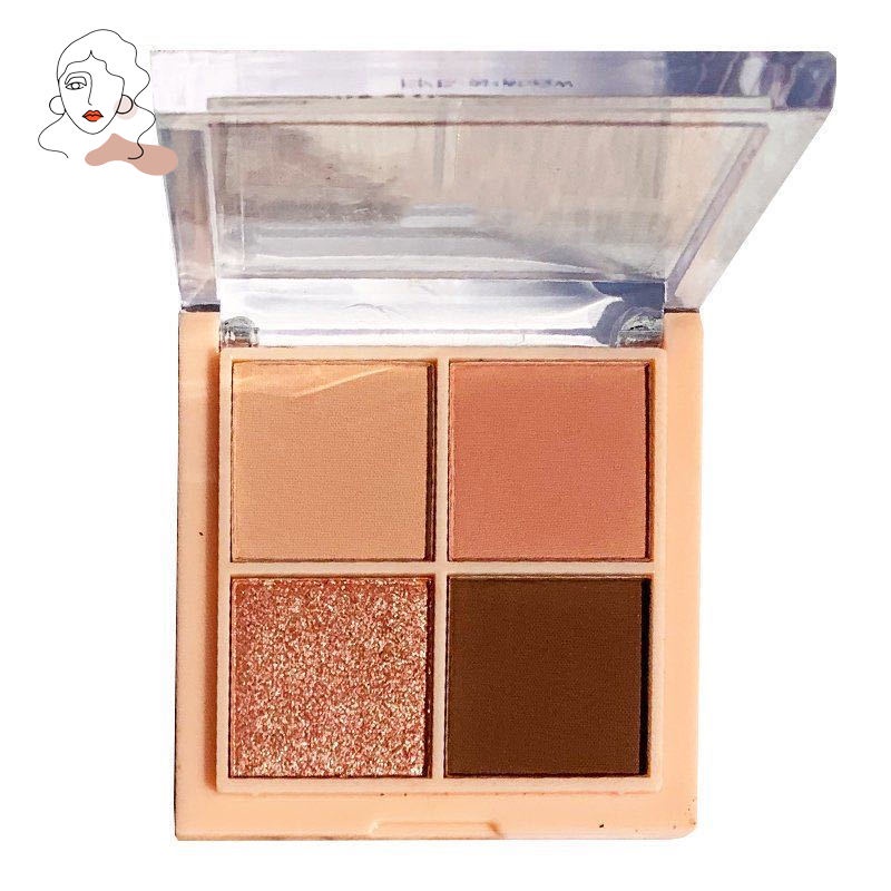 Bảng Phấn Mắt Trang Điểm 4 Màu Lâu Trôi