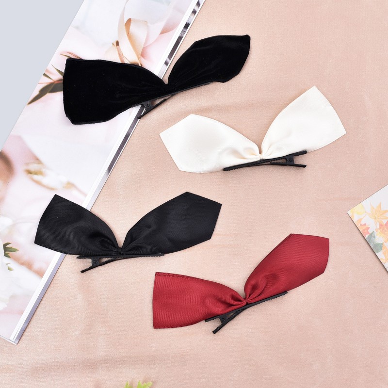 1 Cặp Kẹp Tóc Hình Nơ Vintage Dễ Thương Cho Nữ