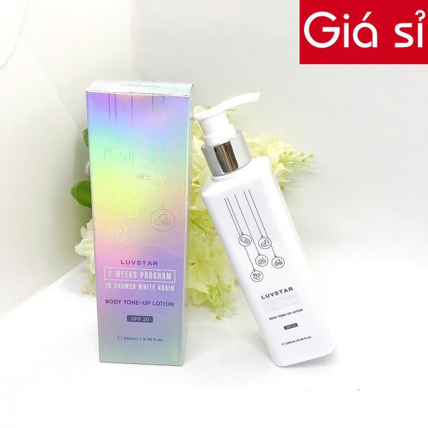 DƯỠNG THỂ LUVSTAR IN SHOWER WHITE AGAIN BODY TONE-UP LOTION