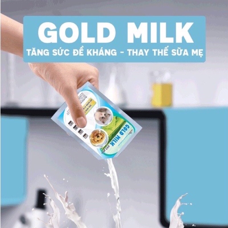 Sữa bột cao cấp cho chó mèo Bio Milk gói 100gr/ Gold milk pet plus