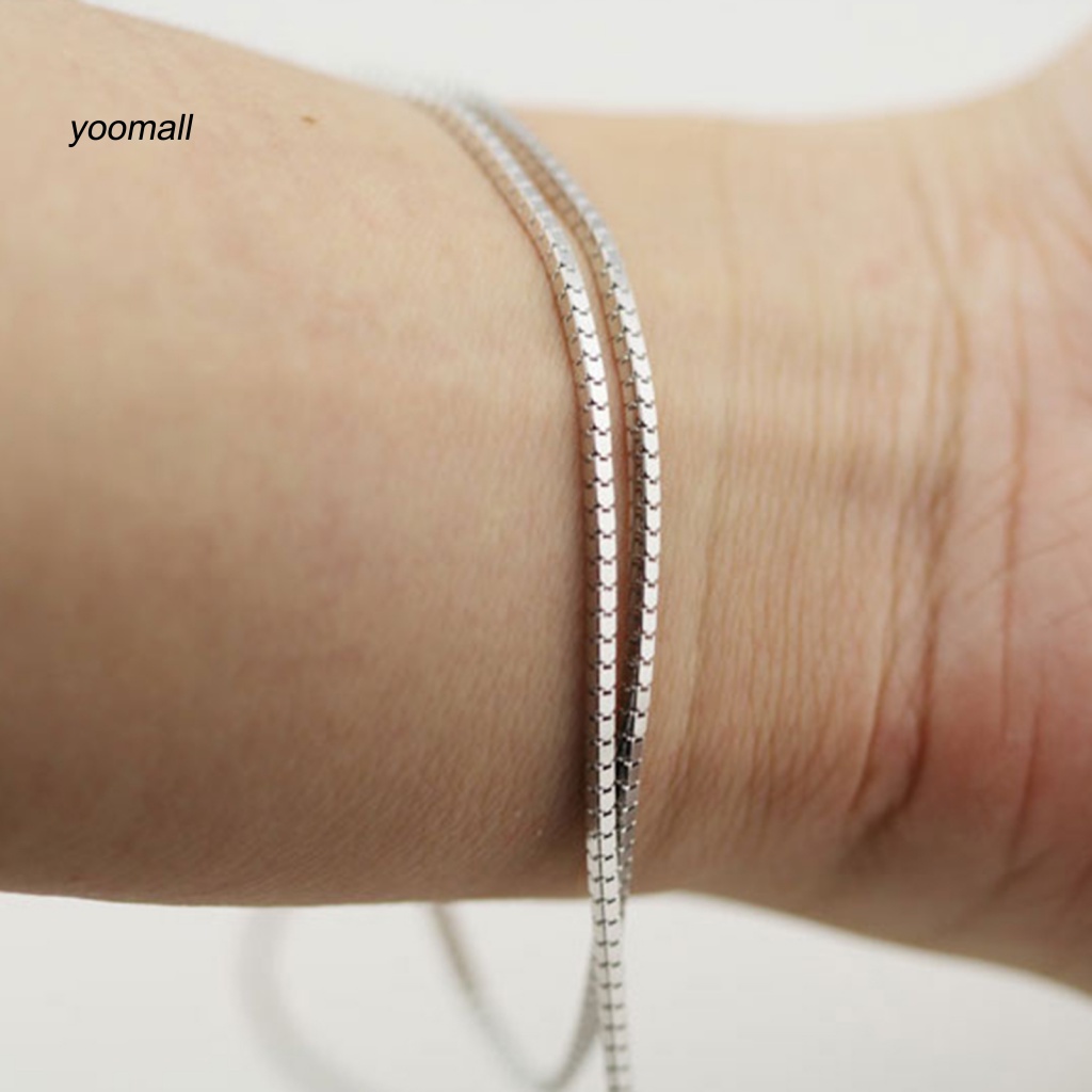 Vòng cổ Unisex Mạ Bạc 925 16 / 18 / 20 / 22 / 24inch