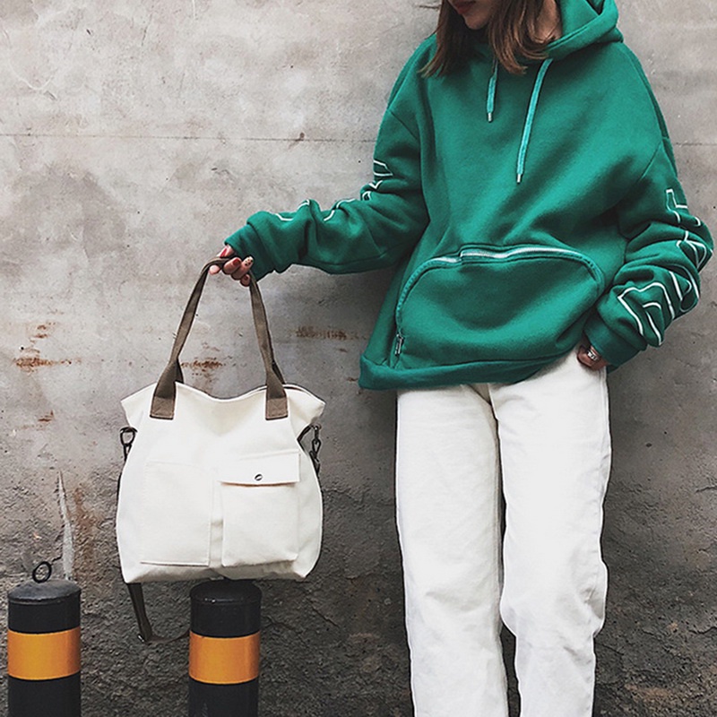 Túi Xách Tote Nữ Vải Bố Dung Tích Lớn