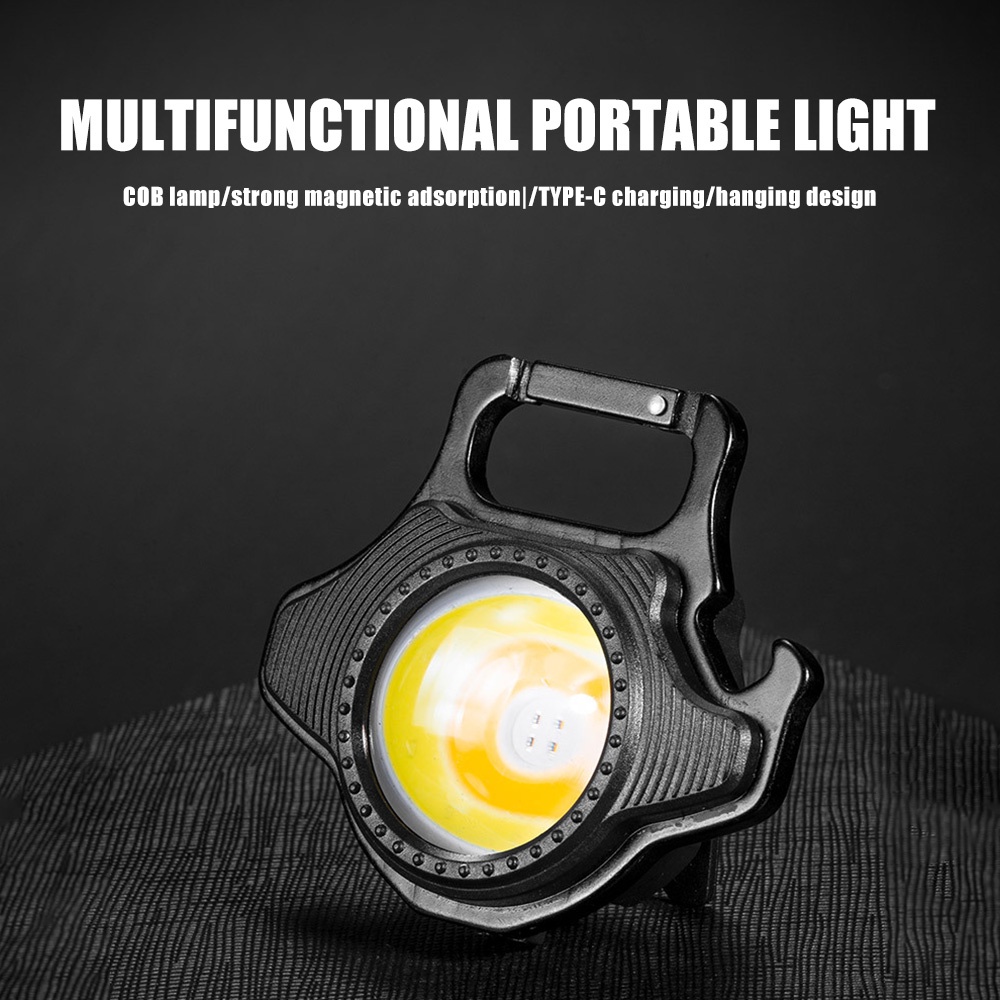 ✨Đèn Pin✨Đèn Led COB Mini Siêu Sáng 3 Chế Độ Ánh Sáng Trắng Vàng/ Đỏ Mang Đi Cắm Trại Tiện Dụng