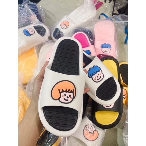 [MÃ HOT] DÉP NHỰA QUAI NGANG PVC HOẠ TIẾT CUTE