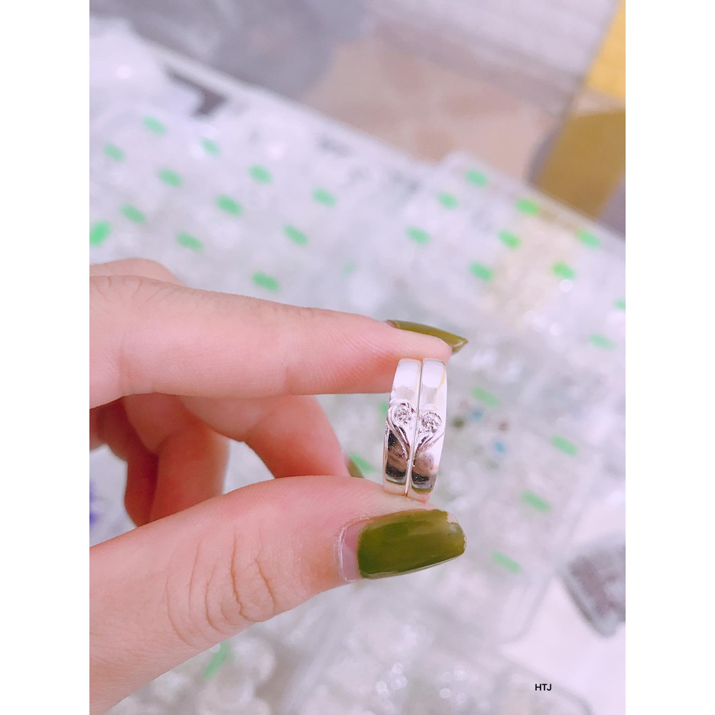 Nhẫn Đôi, Nhẫn đôi bạc nam nữ bạc ta xịn không xỉn màu, nhẫn cặp tình yêu - Mã TSJC05