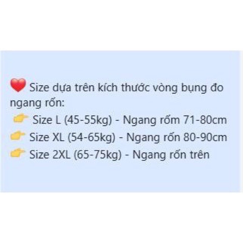 đai ghen nịt bụng thông hơi chống cuộn A11 3 nấc chỉnh to nhỏ