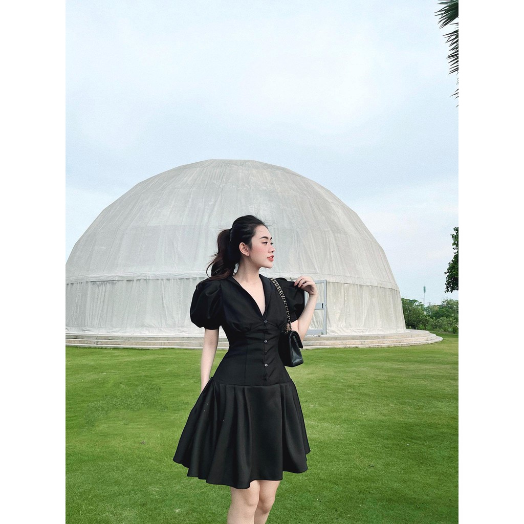 Đầm dự việc phối nút tùng xòe sang chảnh - Mabel Dress | BigBuy360 - bigbuy360.vn