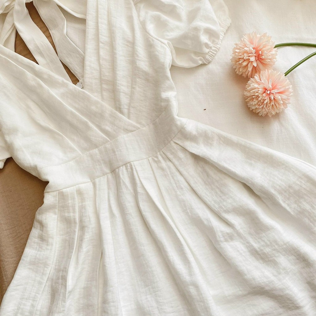 Đầm nữ tay ngắn, đầm xòe đẹp, phom váy trẻ trung, chất vải đẹp, 2 lớp, hàng đẹp chuẩn bán shop, phom dưới 52kg | BigBuy360 - bigbuy360.vn