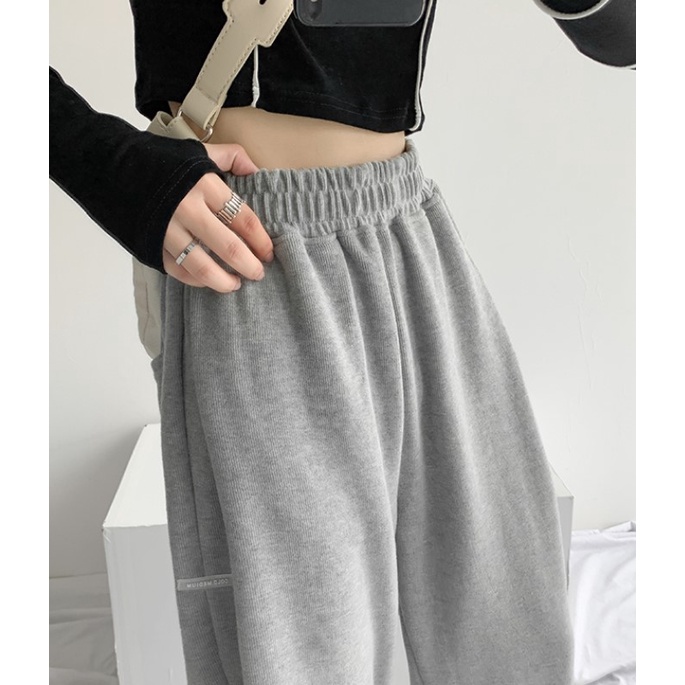 Cocory vn Quần Dài Ống Rộng Lưng Cao Thiết Kế Đơn Giản Thời Trang Cho Nữ