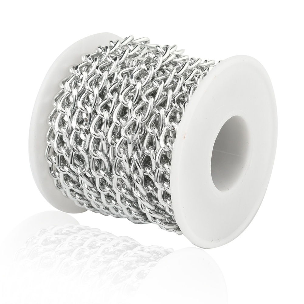 Cuộn dây xích xoắn nhôm kích thước 10x6.5x1.8mm 16.4 Feet