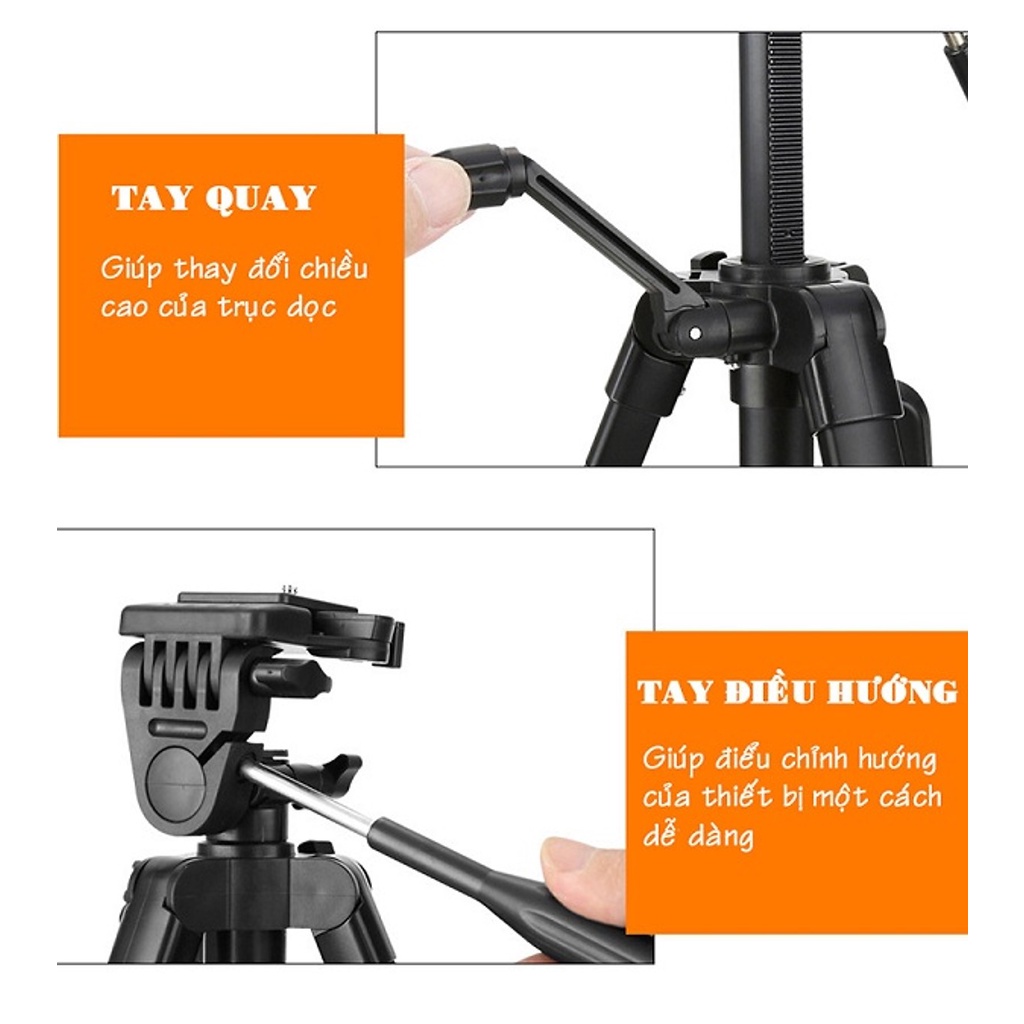Gậy Chụp Hình 3 Chân YunFeng 3388 Chắc Chắn Dùng Để Livestream Chụp Ảnh & Quay Sản Phẩm - Tripod Điện Thoại Máy Ảnh