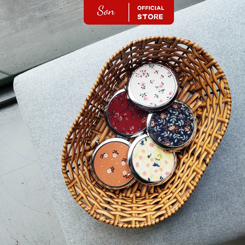 Gương Cầm Tay Mini Handmade Bỏ Túi Tiện Lợi Họa Tiết Vintage