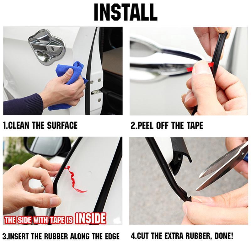 Cuộn Dây Dán Bảo Vệ Chống Trầy / Va Chạm Cho Cửa Xe Hơi Dài 10M